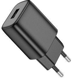 Зарядное устройство Hoco Solid single Port charger C134A 1USB, 12W/2.4A Black (000010627), Цвет: Black