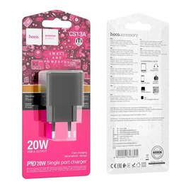 Зарядний пристрій Hoco Type-C to Lightning cable Ocean single port charger CS13A 1type-C, 20W/3A, PD/QC Black (000010371), зображення 5