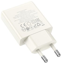 Зарядное устройство Hoco Biscuit charger N45 1USB/1Type-C, QC/PD, 30W/3A White (000010645), изображение 2