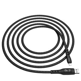 Кабель Hoco Lightning Sentinel Timing Display S6 1.2m, 2.4A Black (000003396), изображение 2
