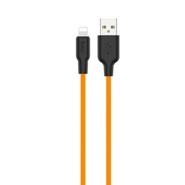 Кабель Hoco Lightning Silicone X21 Plus 1m, 2.4A Black/Orange (000008085), Цвет: Black/Orange