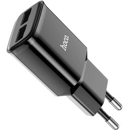 Зарядний пристрій Hoco Micro USB Cable Star round dual Port charger set C88A 2USB, 2.4A Black (000007680)