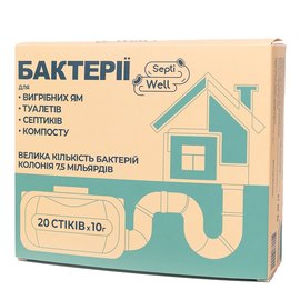 Бактерії для септиків, вигрібних ям, компосту Septi Well 20 стіків, Вага, г : 200 г, зображення 4