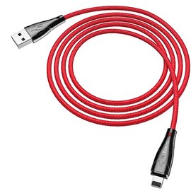 Кабель Hoco Lightning with LED Магнитный Blaze U75 1.2m, 3A Red (000004256), Цвет: Red