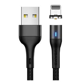 Кабель Usams Lightning Aluminum Alloy Магнитный US - Sj336 U29 2m, 2.1A Black (000003615)