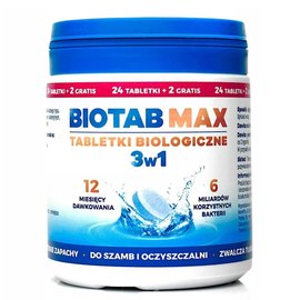Набор Биологические таблетки для септиков и очистных сооружений BioTab MAX 3in1 48 таблеток + 4 таблетки в подарок