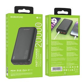 Повербанк Borofone BJ38A Power 22.5W+PD20W 20000 mAh Черный (6941991105586), Ёмкость: 20 000 mAh, изображение 5