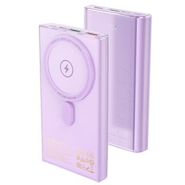 Повербанк HOCO Q22 Taurus 22.5W+PD20W magnetic digital display 10000mAh Purple (6942007612166), Цвет : Purple, изображение 2