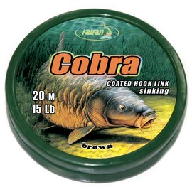 Поводковый материал Katran Cobra 20m brown 15lb (2500000182709), Разрывная нагрузка, lb: 15