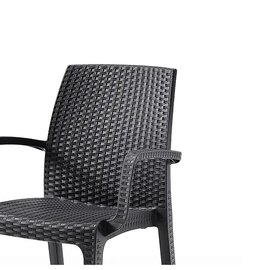 Стул садовый пластиковый Bica Verona armchair графит (8003723491935), Цвет: Графит, изображение 2