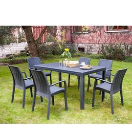 Стул садовый пластиковый Bica Verona armchair графит (8003723491935), Цвет: Графит, изображение 5