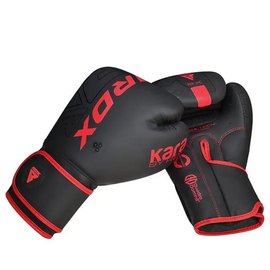 Боксерские перчатки RDX F6 Kara Matte Red 8 унц (BGR-F6MR-8OZ), Вес: 8 унций, Цвет: Чёрный/Красный, изображение 5