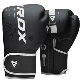 Боксерские перчатки RDX F6 Kara Matte White 14 унц (BGR-F6MW-14OZ), Вес: 14 унций, Цвет: Черный/Белый