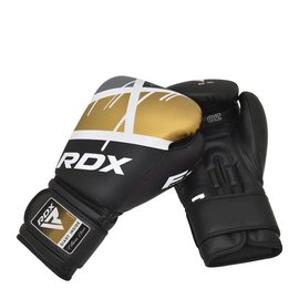 Боксерские перчатки RDX F7 Ego Black Golden 12 ун. (BGR-F7BGL-12oz), Вес: 12 унций, Цвет: Чёрный/Золотой, изображение 3