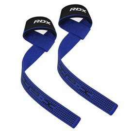 Лямки для тяги RDX S4 Gym Cotton Gel Straps Blue Plus (WAC-S4U+), Цвет : Синий, изображение 2