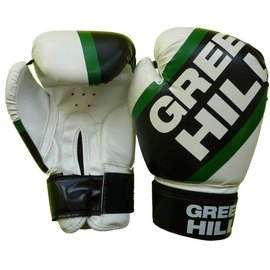 Боксерские перчатки Green Hill Passion 12 унц белый/черный BGP-2221, Вес: 12 унций, Цвет: Черный/Белый
