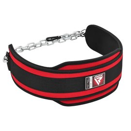 Пояс для отягощений с цепью RDX T7 Pro Dipping Belt 2 Layer неопрен Red (WDB-T7R), Цвет: Red, изображение 2