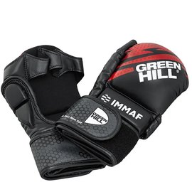 Перчатки для ММА Green Hill IMMAF S красные MMi-602, Размер: S, Цвет: Black/Red