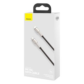 Кабель Baseus Type-C to Lightning Cafule Series Metal Data Cable 1M, 20W, PD CATLJK-A05 Black (000006571), Цвет: Black, изображение 2