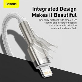 Кабель Baseus Type-C to Lightning Cafule Series Metal Data Cable 2M, 20W, PD CATLJK-B02 White (000006957), Цвет: White, изображение 4
