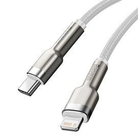 Кабель Baseus Type-C to Lightning Cafule Series Metal Data Cable 2M, 20W, PD CATLJK-B02 White (000006957), Цвет: White, изображение 5