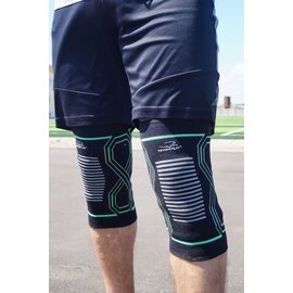 Наколенники спортивные PowerPlay 4099 Knee Support Черный/Зеленый S/M (пара) (PP_4099_S/M_Bl/Green), Размер: S/M, Цвет: Чёрный/Зелёный, изображение 2