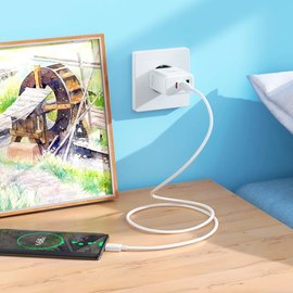 Зарядное устройство Hoco Pure power three-port C126A 1USB/2Type-C, 40W/3A, PD/QC White (000009985), изображение 6