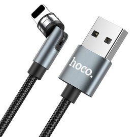 Кабель Hoco Lightning Магнитный Universal 360° Rotating magnetic charging cable U94 1.2m, 2.4A Black (000006527), изображение 2