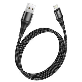 Кабель Hoco Lightning Excellent charging data cable X50 1m, 2.4A Black (000006528)