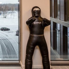 Манекен для борьбы Boyko BS - с ногами, кожаный, неподвижные руки, черный 160 см (bs2311101160), изображение 2