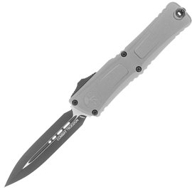 Ніж армійський (військовий) Microtech Combat Troodon Gen III Double Edge Black Blade Natural Clear (1142-1NC), Покриття клинка: Black, Колір: Natural Clear