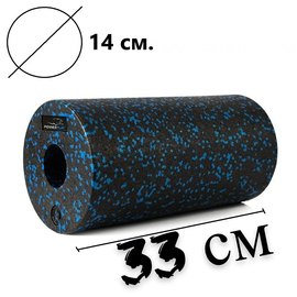 Массажный роллер PowerPlay PP-4347 EPP Foam Roller 33x14 см черно-синий (PP_4347_Blue_(33*14))