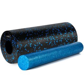 Массажный роллер PowerPlay PP-4348 2 в 1 EPP Foam Roller 33x14 см черно-синий (PP_4348_Blue_(33*14))
