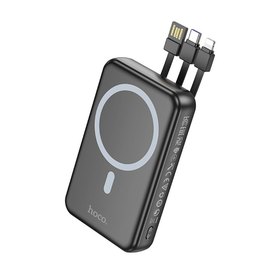Повербанк HOCO DB59 Guardian 22.5W+PD20W magnetic 15W with display and cable 10000mAh Black (6942007627962)