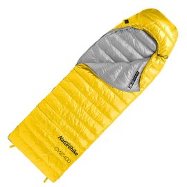 Спальный&nbsp;мешок Naturehike с натуральным пухом CW400 NH18C400-D размер L, желто-серый (6976507666848)