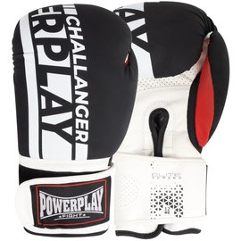 Боксерські рукавички PowerPlay 3086 Matt Challenger Чорно-білі 12 ун (PP_3086_12oz_Bl/White), Вага: 12 унцій, Колір: Чорний/Білий
