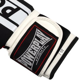 Боксерські рукавички PowerPlay 3086 Matt Challenger Чорно-білі 12 ун (PP_3086_12oz_Bl/White), Вага: 12 унцій, Колір: Чорний/Білий, зображення 3