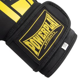 Боксерские перчатки PowerPlay 3086 Matt Challenger Черно-желтые 14 ун (PP_3086_14oz_Bl/Yellow), Вес: 14 унций, Цвет: Чёрный/Жёлтый, изображение 3