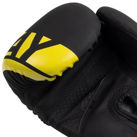Боксерські рукавички PowerPlay 3086 Matt Challenger Чорно-жовті 10 ун (PP_3086_10oz_Bl/Yellow), Вага: 10 унцій, Колір: Чорний/Жовтий, зображення 4