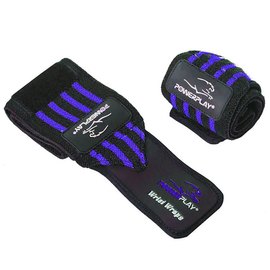 Бинты для запястья (кистевые бинты) PowerPlay 3081 Gym WristT Wraps черно-синие (PP_3081_Blue), изображение 2