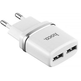 Зарядное устройство Hoco C12 2USB, 2.4А White (000000108), Цвет: White