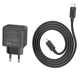 Зарядний пристрій Hoco Type-C to Type-C cable Ocean single port charger CS13A 1type-C, 20W/3A, PD/QC Black (000010369), зображення 3