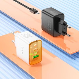 Зарядний пристрій Hoco Smart Charger CS42A 1Type-C/1USB, 30W/3A, PD/QC White (000010805), Колір: White, зображення 3