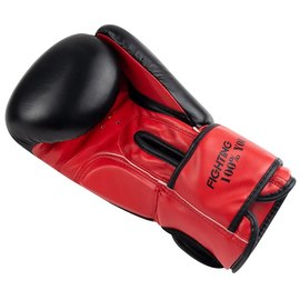 Боксерские перчатки PowerPlay 3004 Черно-красные 10 ун (PP_3004_10oz_Bl/Red), Вес: 10 унций, изображение 2