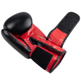 Боксерські рукавички PowerPlay 3004 Чорно-червоні 16 ун (PP_3004_16oz_Bl/Red), Вага: 16 унцій, зображення 3