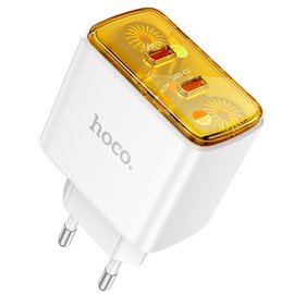 Зарядное устройство Hoco Smart charger CS43A 2Type-C, 45W/3A, PD/QC White (000010811), Цвет: White