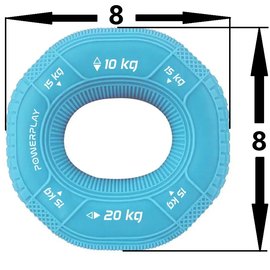 Еспандер кистьовий PowerPlay PP-4331 Hand Grip Light 10-15-20 кг блакитний (PP_4331_Blue_(10-15-20)), Навантаження: 10-15-20 кг, зображення 2