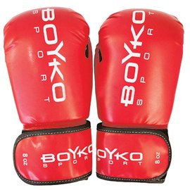 Перчатки для кикбоксинга BoYko BS композиционная кожа красные 8 ун (bs6113002207), Вес: 8 унций