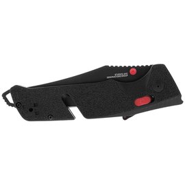 Нож туристический SOG Trident AT (11-12-02-41), Покрытие клинка: Black Titanium Nitride, Цвет : Чёрный/Красный, Тип режущей кромки: Полусеррейтор, изображение 3