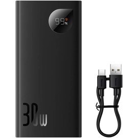 Повербанк Baseus Adaman2 Digital Display Fast Charge 10000 mAh 30W Black (PPAD040001), зображення 2